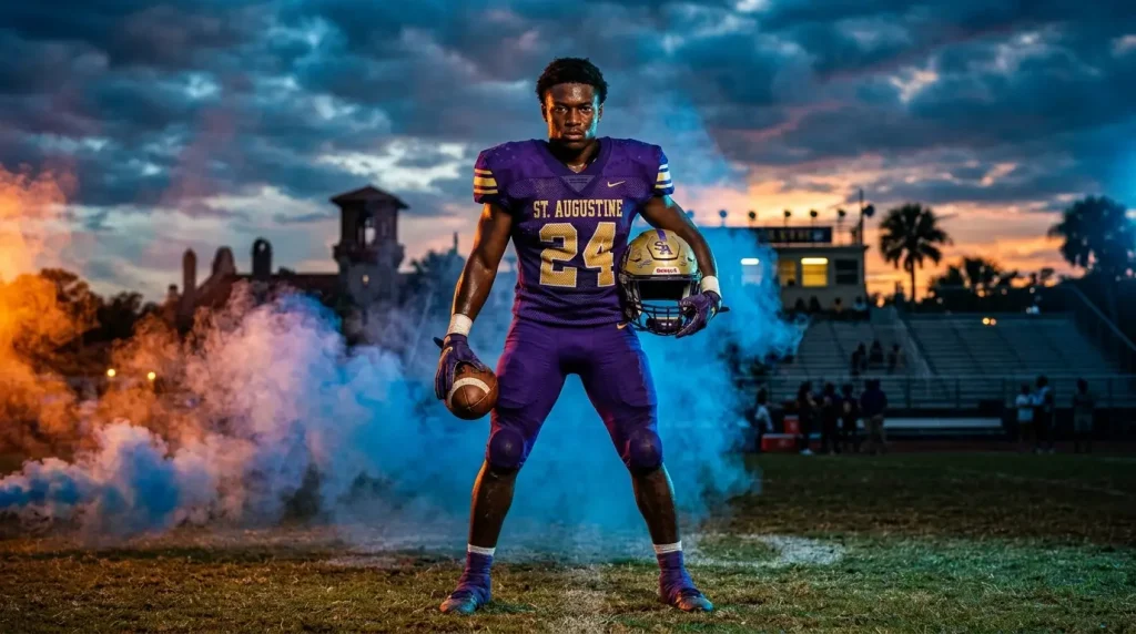 High-School Athlete Sports Portraits Using Smoke Bombs & Colored Gels for Dramatic Edges